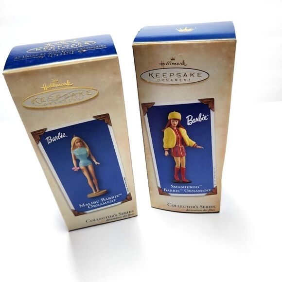 Hallmark Keepsake Christmas Ornaments Set of 2 Barbie Collector Series - Picture 1 of 15